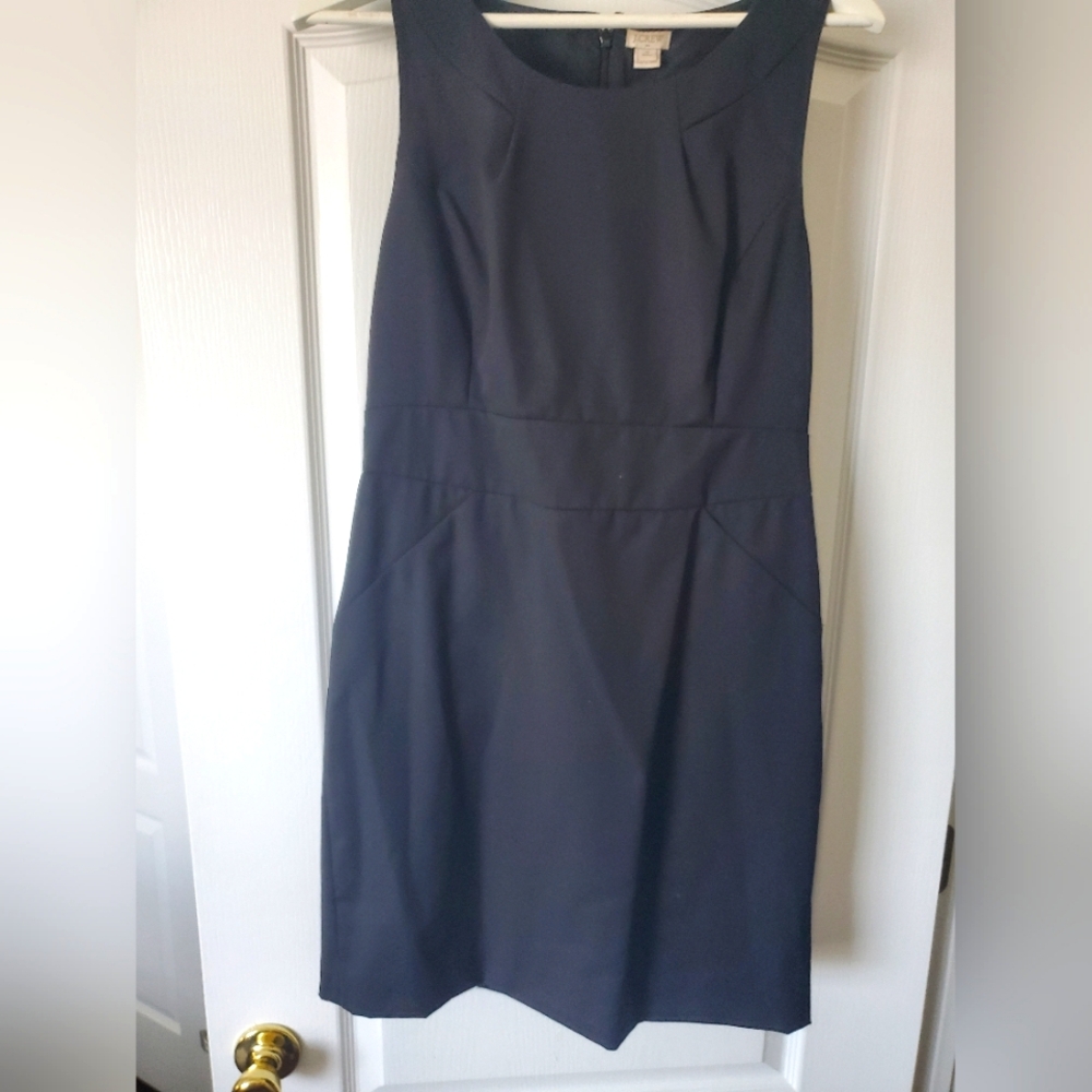 J. Crew Sleeveless Black Suit Dress - Size 10 Petite